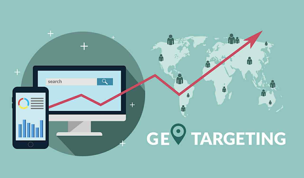 هدفگیری مبتنی بر جغرافیا / Geo-targeting : نمایش تبلیغات به اشخاص بر اساس موقعیت فیزیکی آنها را میگویند.