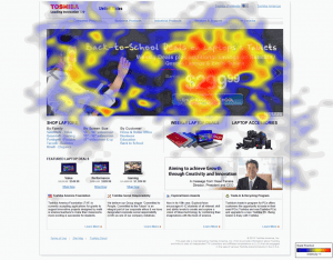 نقشه حرارتی / Heat Map : ابزاری جهت مصورسازی اطلاعات در زمینه بازاریابی دیجیتال است و اغلب در جهت نشان دادن چگونگی تعامل کاربران با یک وبسایت استفاده میگردد.